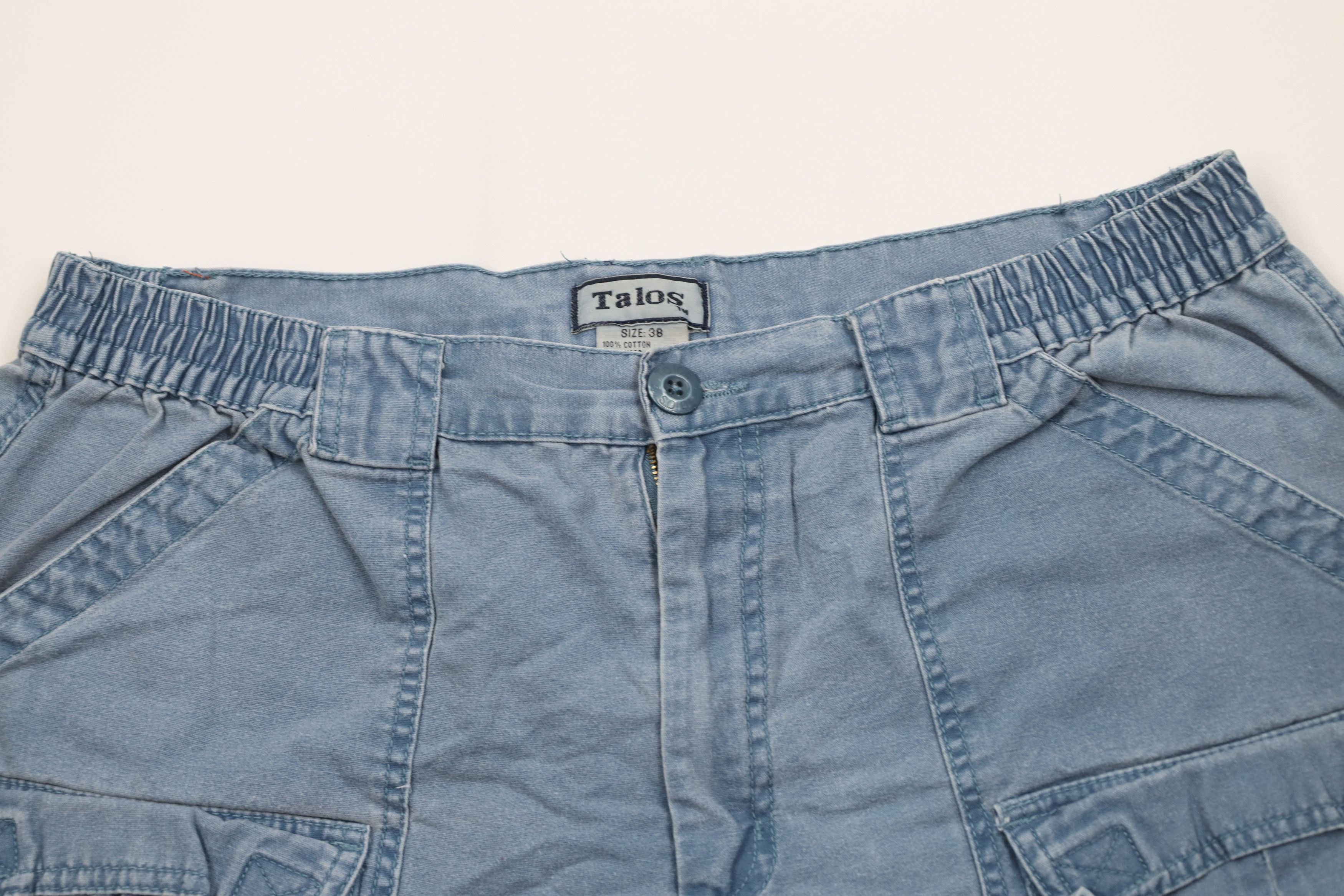 Vintage Vintage 90s Streetwear Above Knee Canvas Cargo Shorts Size US 38 / EU 54 - 2 Thumbnail