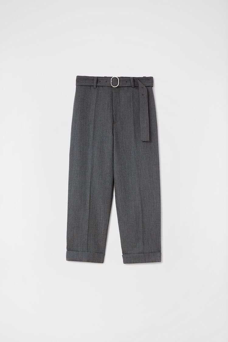 Jil Sander o1w1db11025 Belted Trousers in Dark Grey Size US 34 / EU 50 - 1 Thumbnail