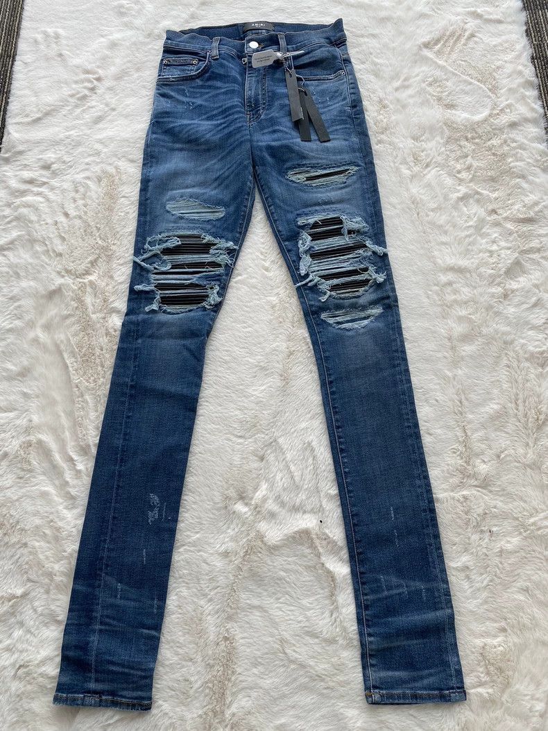 Amiri Blue Wash Distressed Denim Jeans-2506