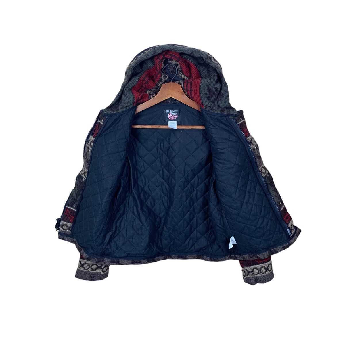 Johnson Woolen Mills × Native Vintage Johnson Woolen Mills Native Hoodie Jacket Size ONE SIZE - 6 Thumbnail