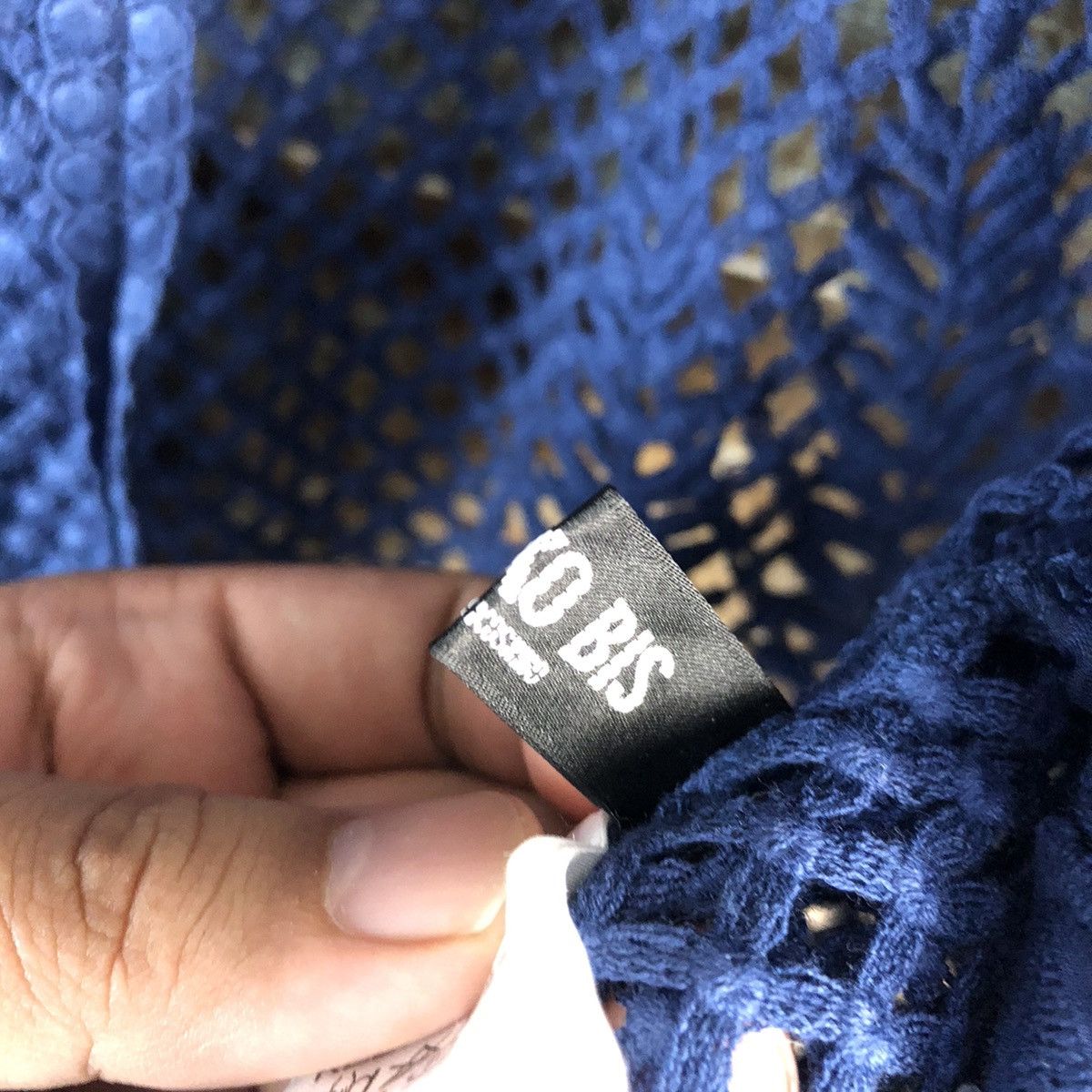 Hiroko Koshino Homme × Homespun Knitwear × Japanese Brand Hiroko Bis koshino Blue Knitwear crochet meshnet #A1557 Size M / US 6-8 / IT 42-44 - 11 Thumbnail