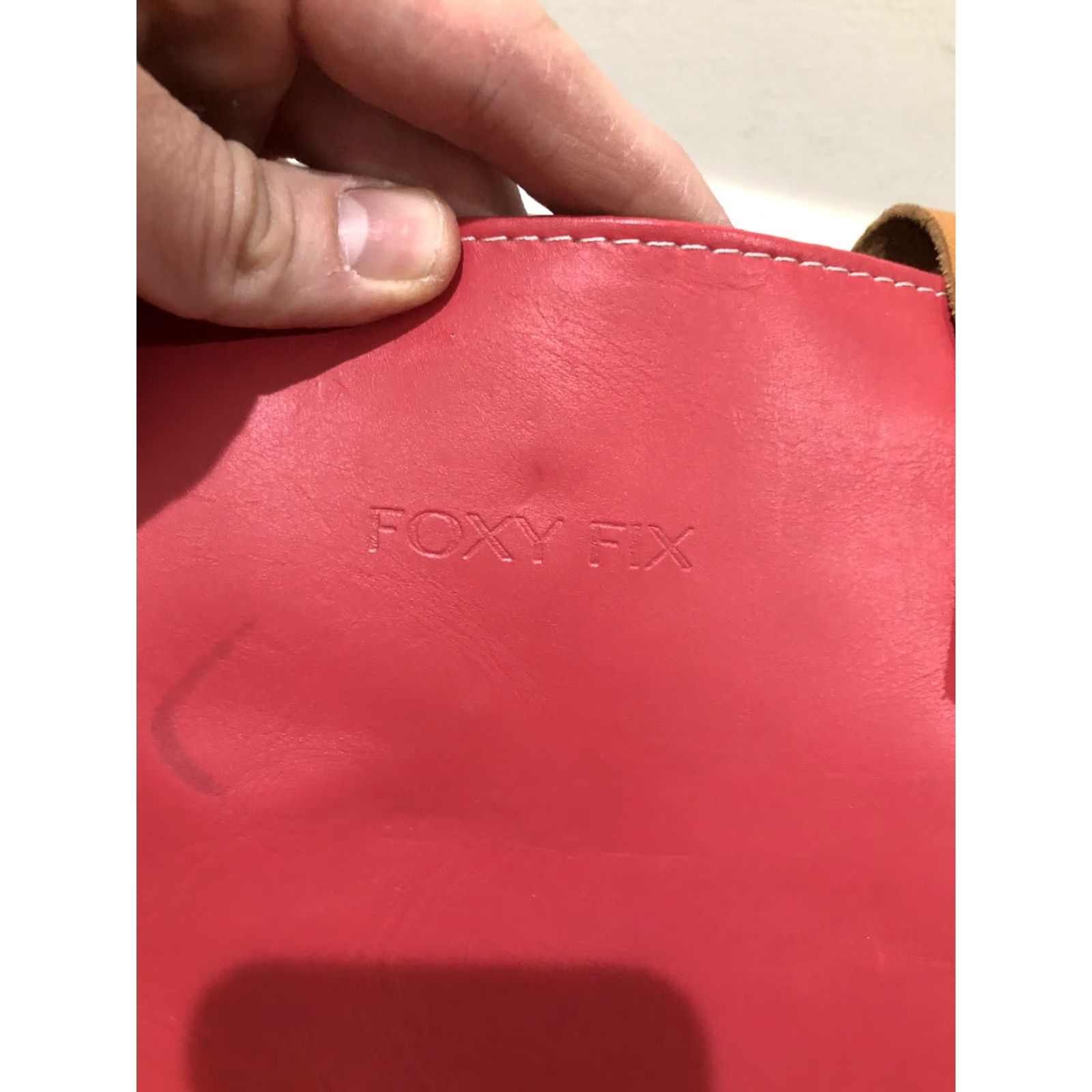 Vintage Foxy Fix Pink Leather Handmade Tote Bag Large Made in USA Tote Womens Pink Leather USA 2000s Ladies Size ONE SIZE - 2 Thumbnail