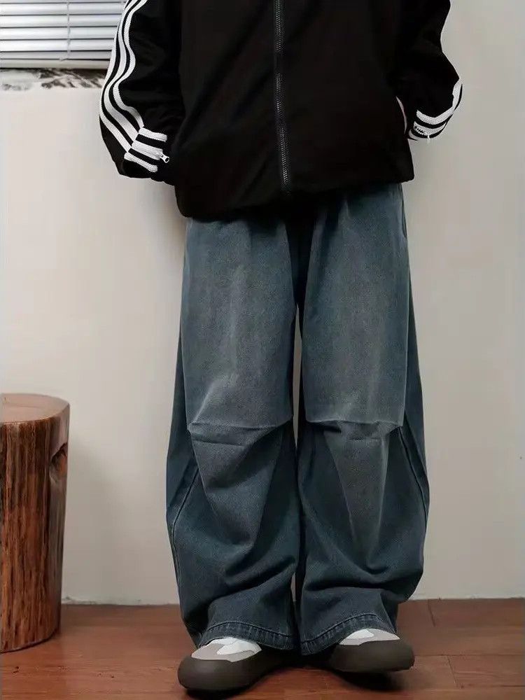Japanese Brand × Jean Retro straight leg high street wide leg jeans Size US 32 / EU 48 - 1 Thumbnail