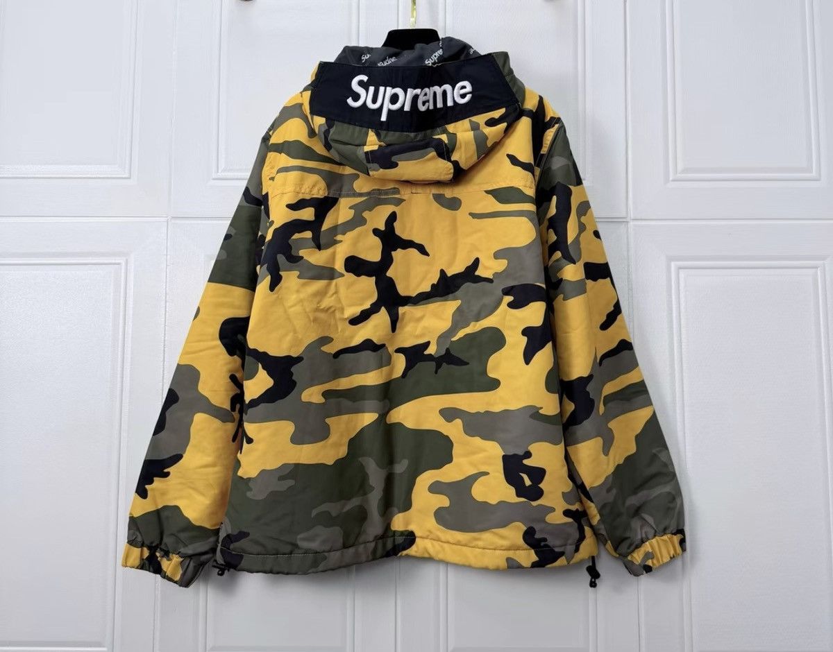 Supreme Supreme yellow camo hooded logo half zip pullover parka Size US S / EU 44-46 / 1 - 2 Thumbnail