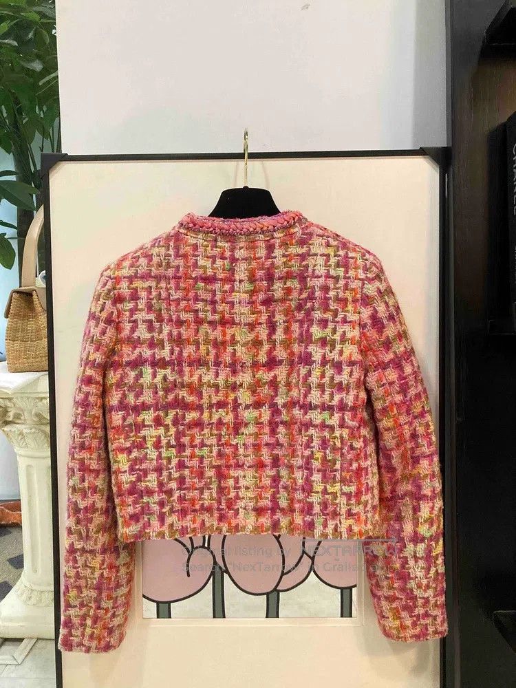 Chanel Chanel Orange-coloured glitter short coat Size XXS / US 00 / IT 34 - 2 Thumbnail