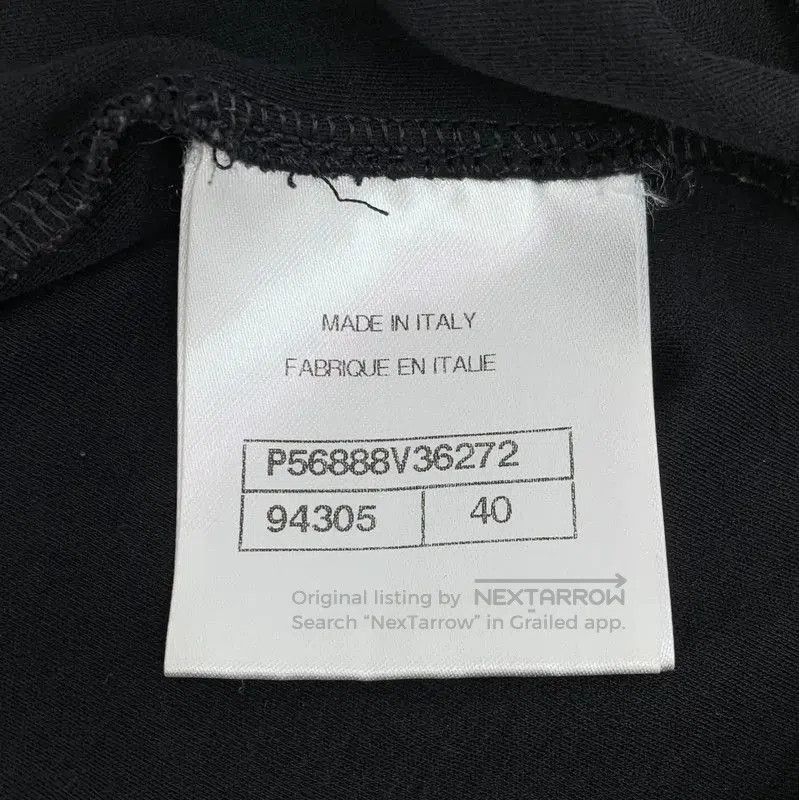 Chanel Chanel Black Cotton T-Shirt with Gold Trim . Size M / US 6-8 / IT 42-44 - 6 Thumbnail