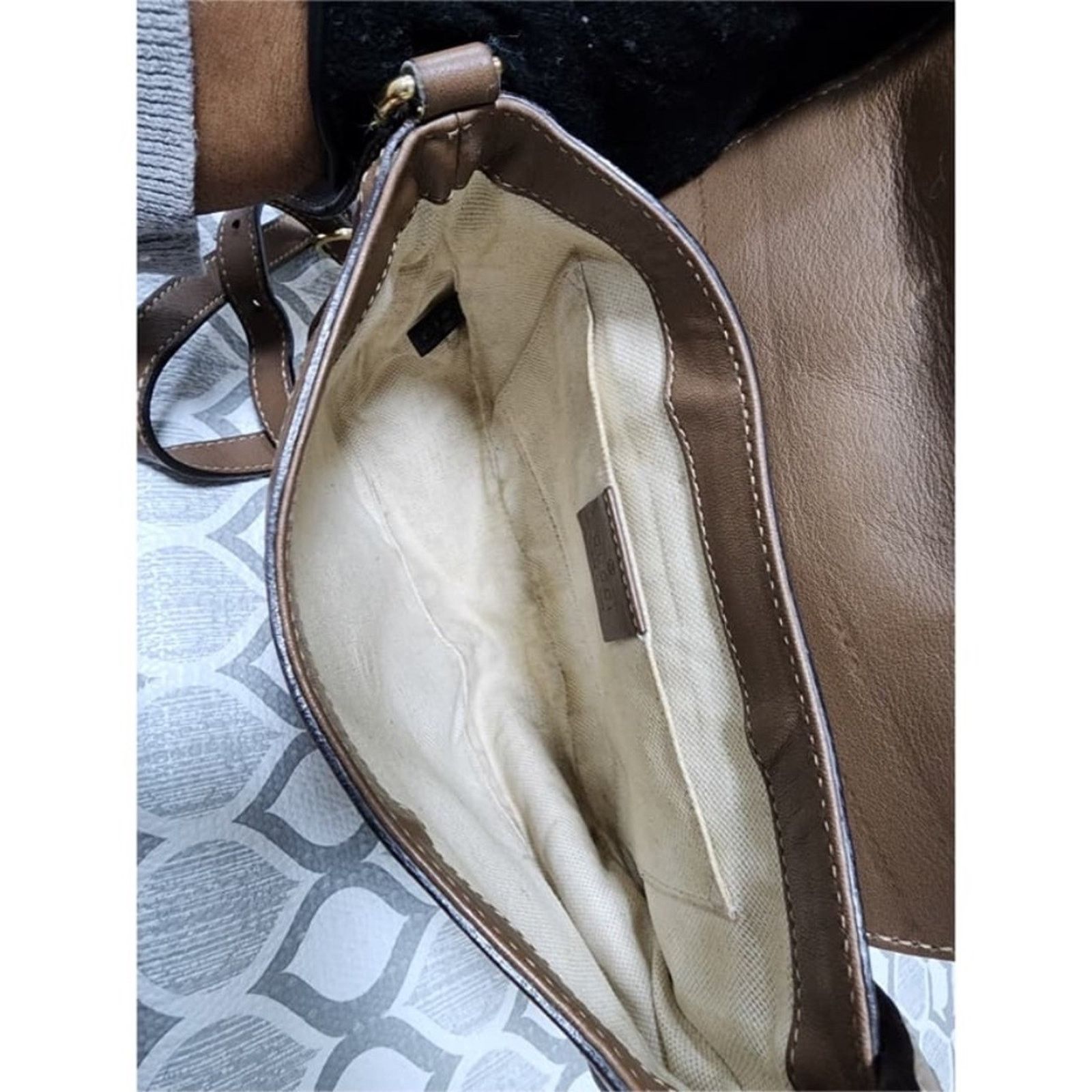 Gucci Authentc Gucci GG Supreme Shoulder/Crossbody Bag Brown/Cream Size ONE SIZE - 13 Thumbnail