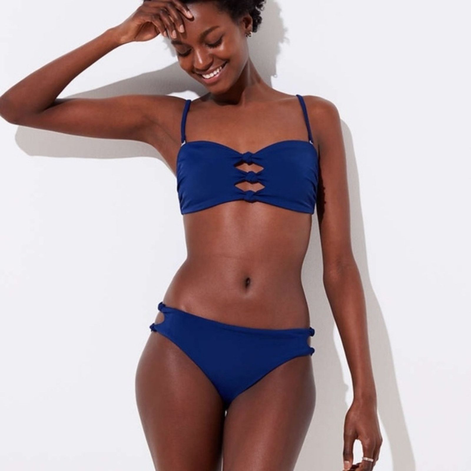 Loft LOFT Blue Beach Knotted Hipster Bikini Bottom Size 26" / US 2 / IT 38 - 2 Thumbnail