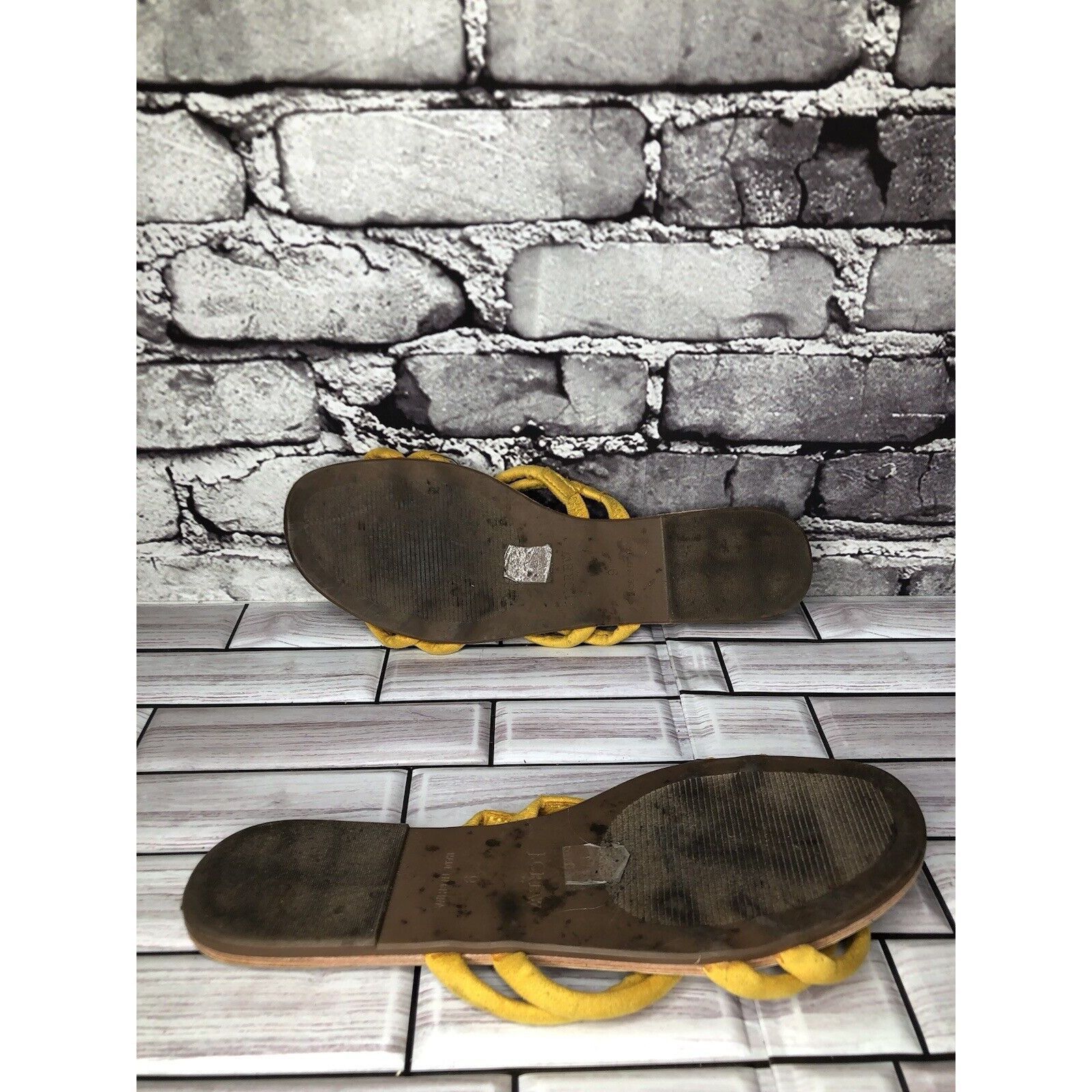 J.Crew J. Crew Factory Seaside Yellow Suede Double Strap Slides San Size US 9 / IT 39 - 7 Thumbnail