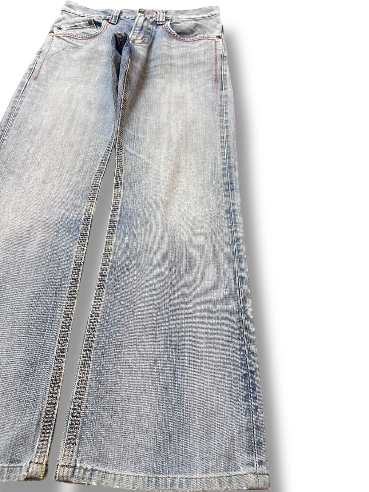 Edwin Vintage Edwin XV-S Flare Faded Grunge Buckle Belt Denim Size US 29 - 4 Thumbnail