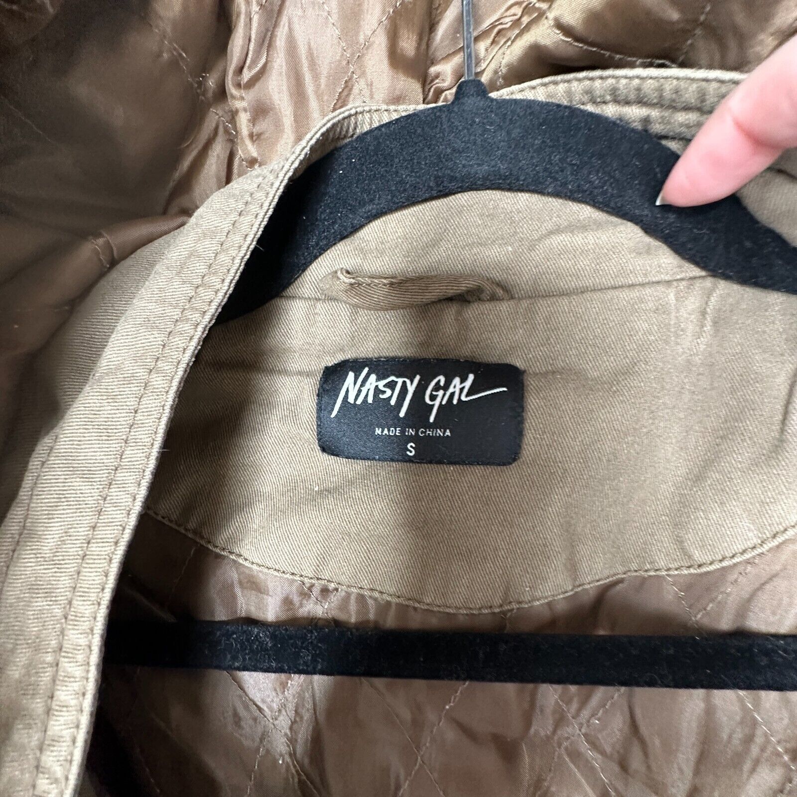 Nasty Gal Nasty Gal Army Green Anorak Jacket Faux Fur Collar & Hood S Size S / US 4 / IT 40 - 6 Thumbnail