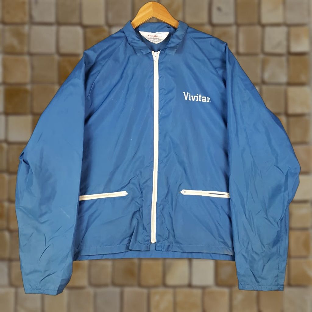 Vintage VINTAGE 80s Vivitar Camera Windbreaker Jacket Men's XL Blue Retro Outdoor Breathable Full Zip Pockets Size US XL / EU 56 / 4 - 1 Thumbnail