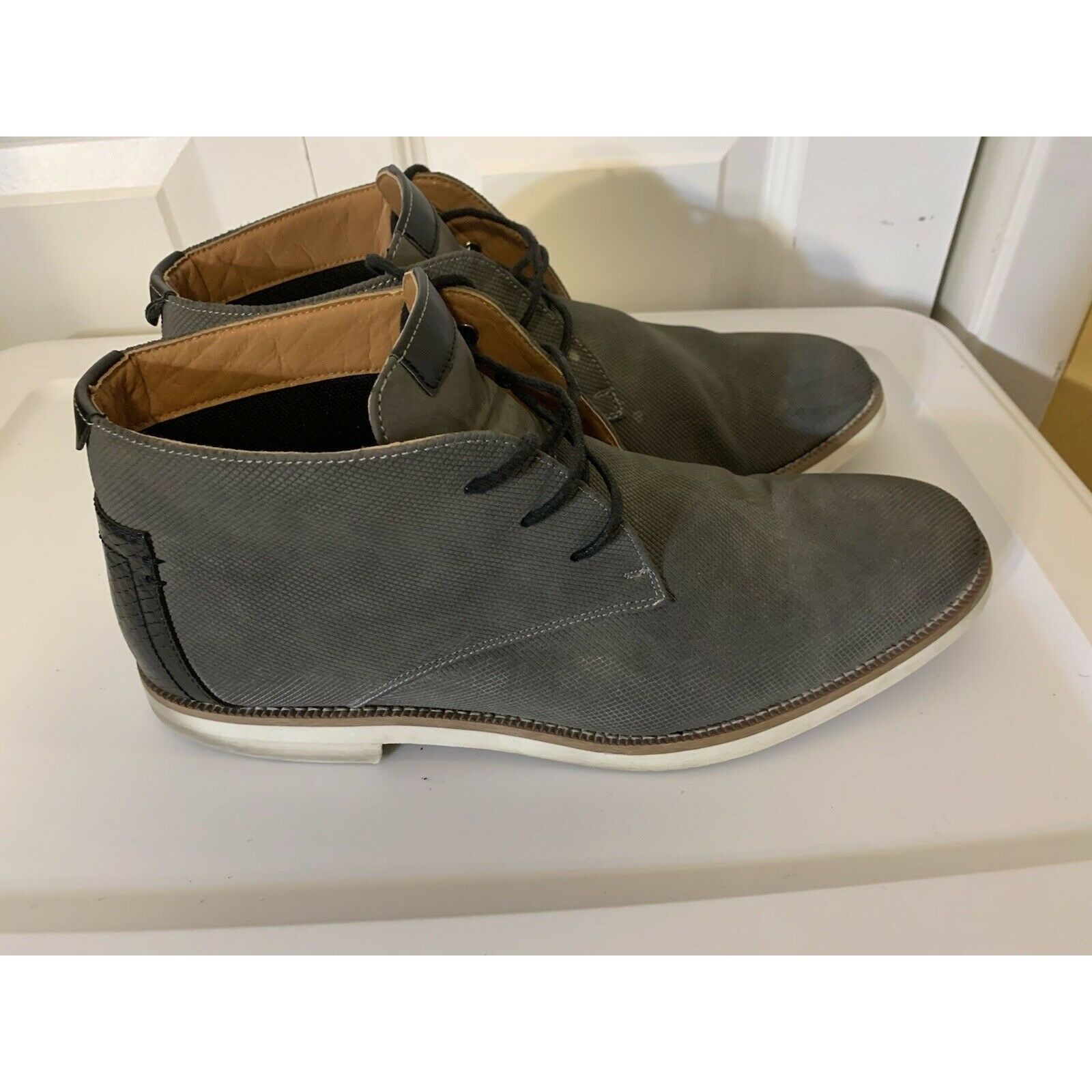 Steve Madden Steve Madden Men’s Sz 10.5 Baskit Leather Dress Shoes Gray Size US 10.5 / EU 43-44 - 7 Thumbnail