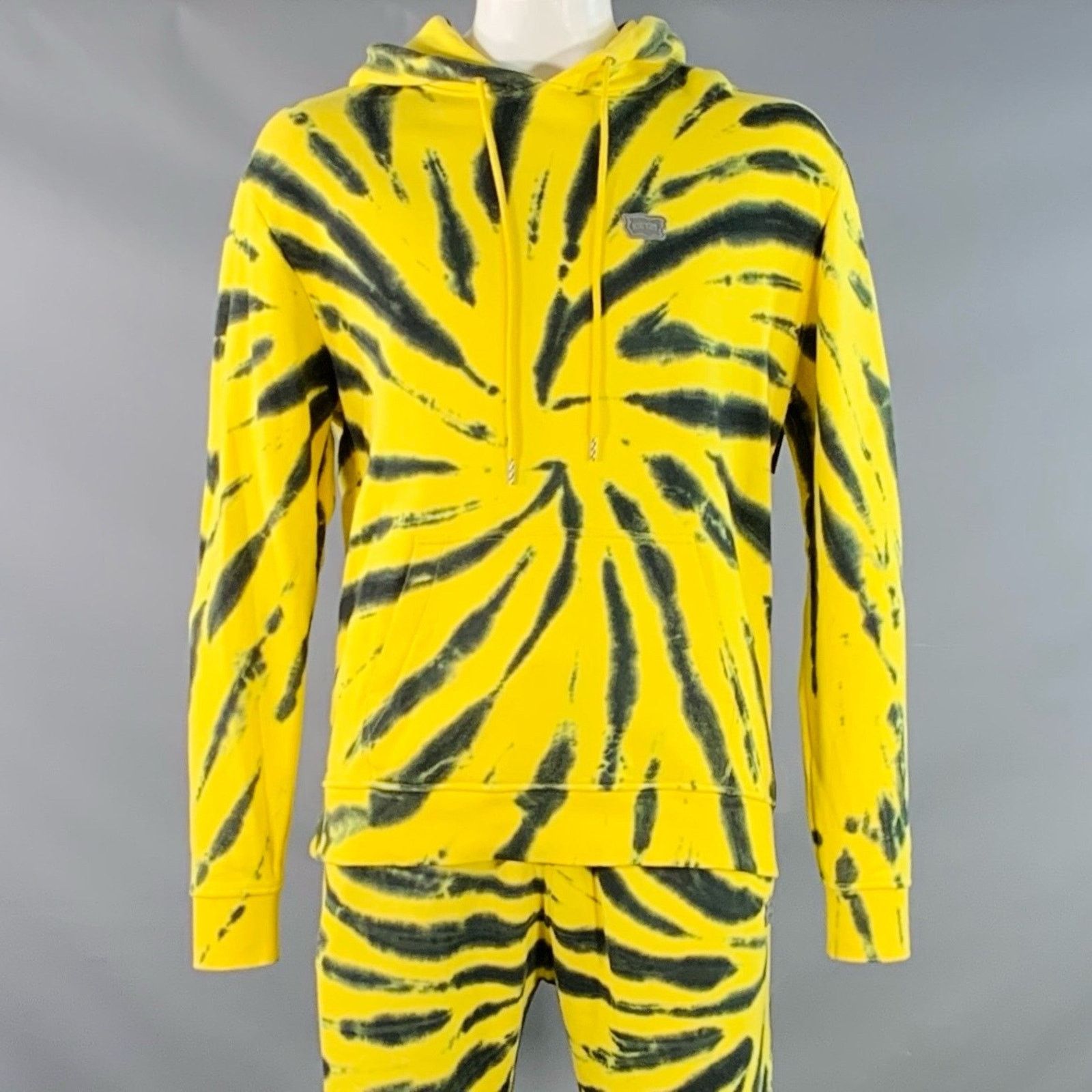 Icecream ICECREAM Size L Yellow Black Tie Dye Cotton Hoodie Tracksuit Size US L / EU 52-54 / 3 - 1 Thumbnail