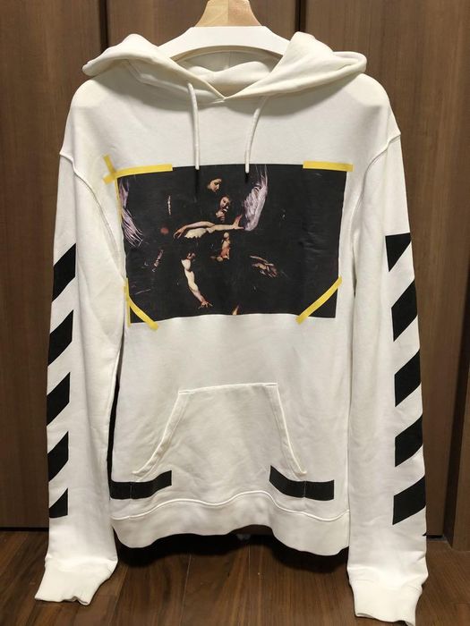 Off-White Off-White Caravaggio Arrows Hoodie White | Grailed