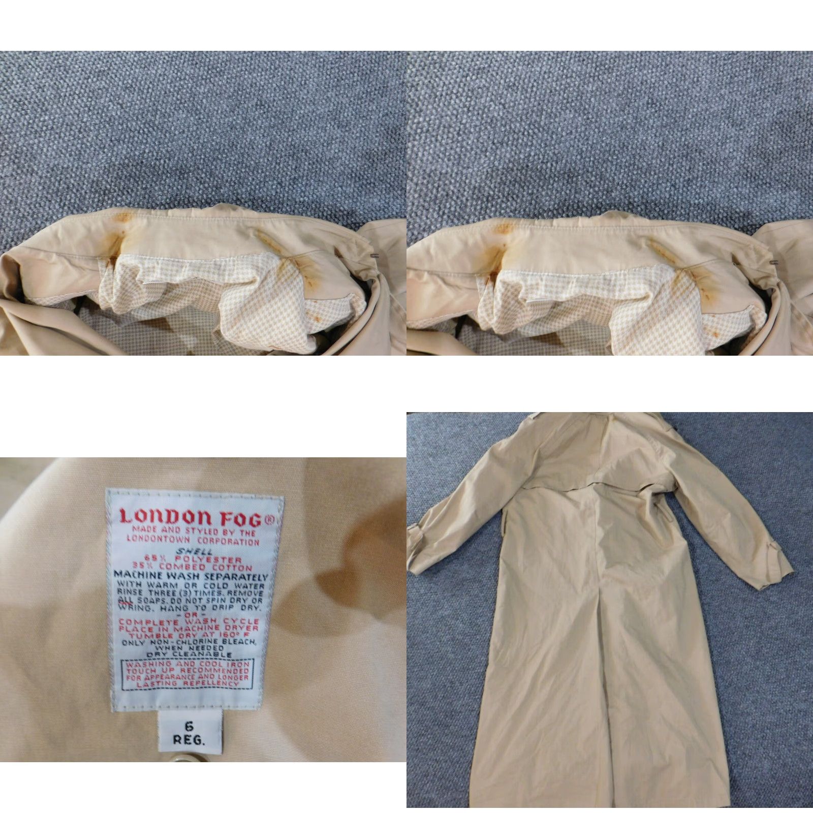 London Fog London Fog jacket coat Trench Coat Womens 6 Beige Button Lined Polyester Winter Formal Casual Regular Mens Womens Girls Size M / US 6-8 / IT 42-44 - 8 Thumbnail