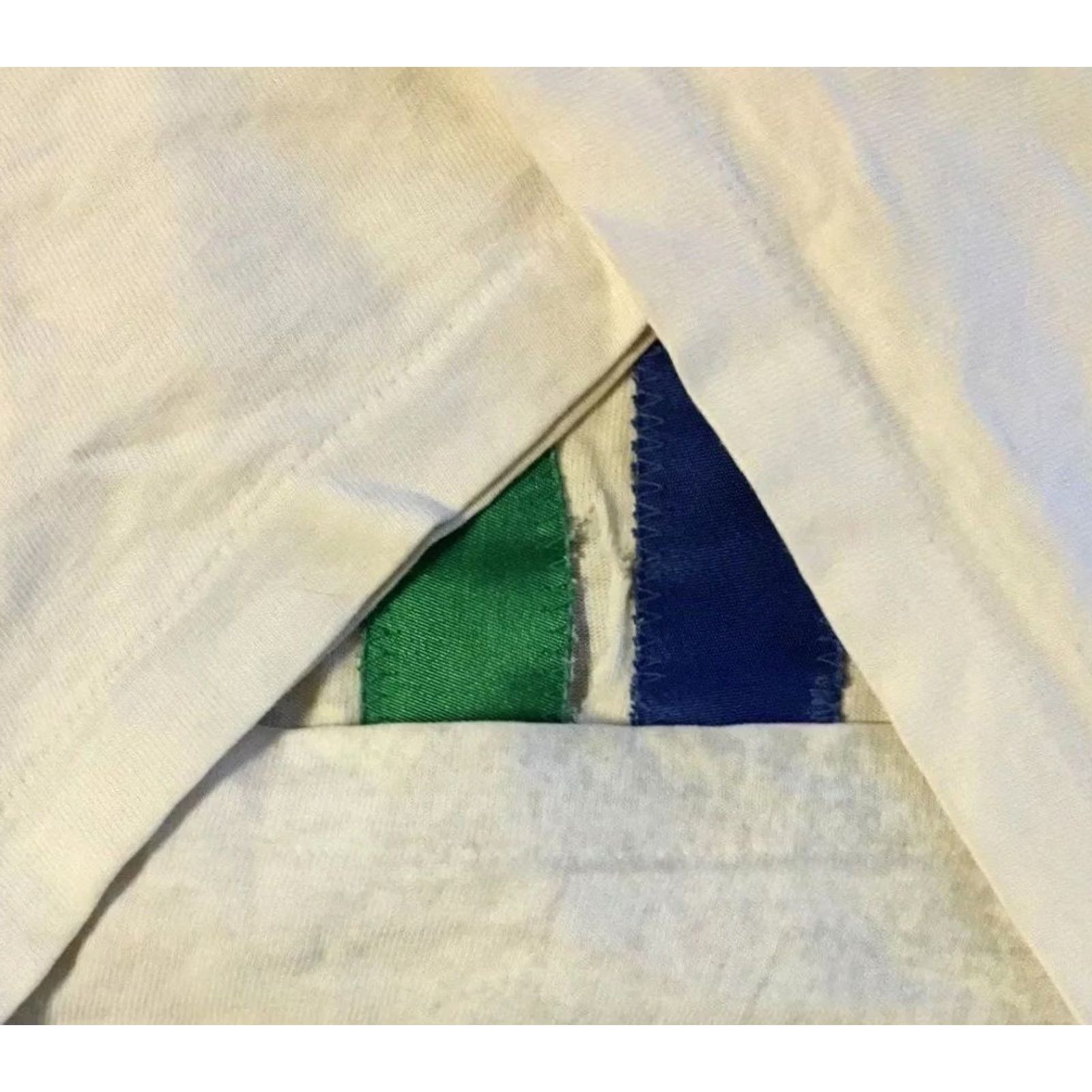 Kappa VINTAGE Kappa Thrashed Faded Distress Shirt XL White Men T-Shirt 90s College Fraternity Grunge Punk Graphic Tee Cap/Frat USA Made Single Stitch Size US XL / EU 56 / 4 - 4 Thumbnail
