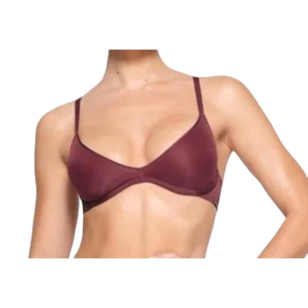 Designer SKB1696 Skims NWT Weightless Scoop Bra Wine 38C Size ONE SIZE - 2 Thumbnail