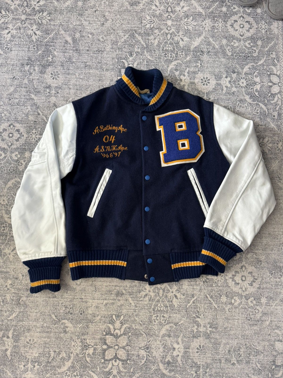 Bape Vintage Bape Varsity Jacket (1996/1997) Size US S / EU 44-46 / 1 - 1 Thumbnail