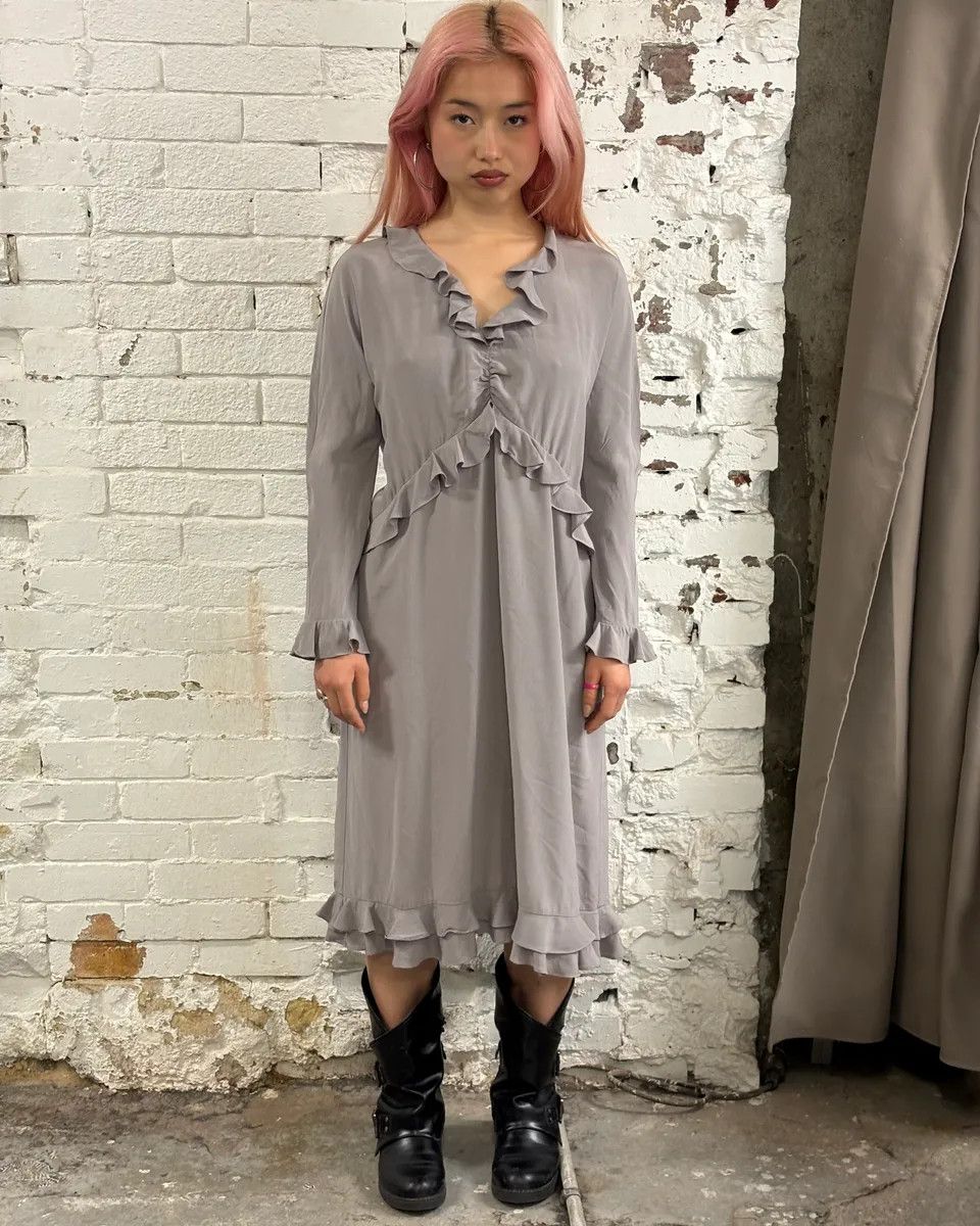 Gucci AW1999 Gucci Light Purple Grey Silk Contemporary Dress by Tom Ford Size S / US 4 / IT 40 - 1 Thumbnail