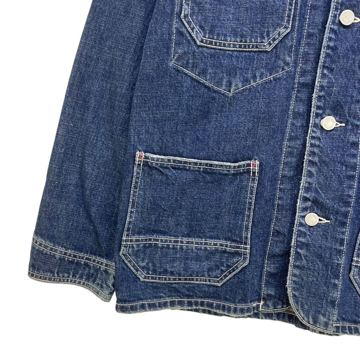 45rpm × Blue Blue Japan × Indigo 💥Vintage Global Work X Union Made Workwear Denim Jacket Size US M / EU 48-50 / 2 - 5 Thumbnail