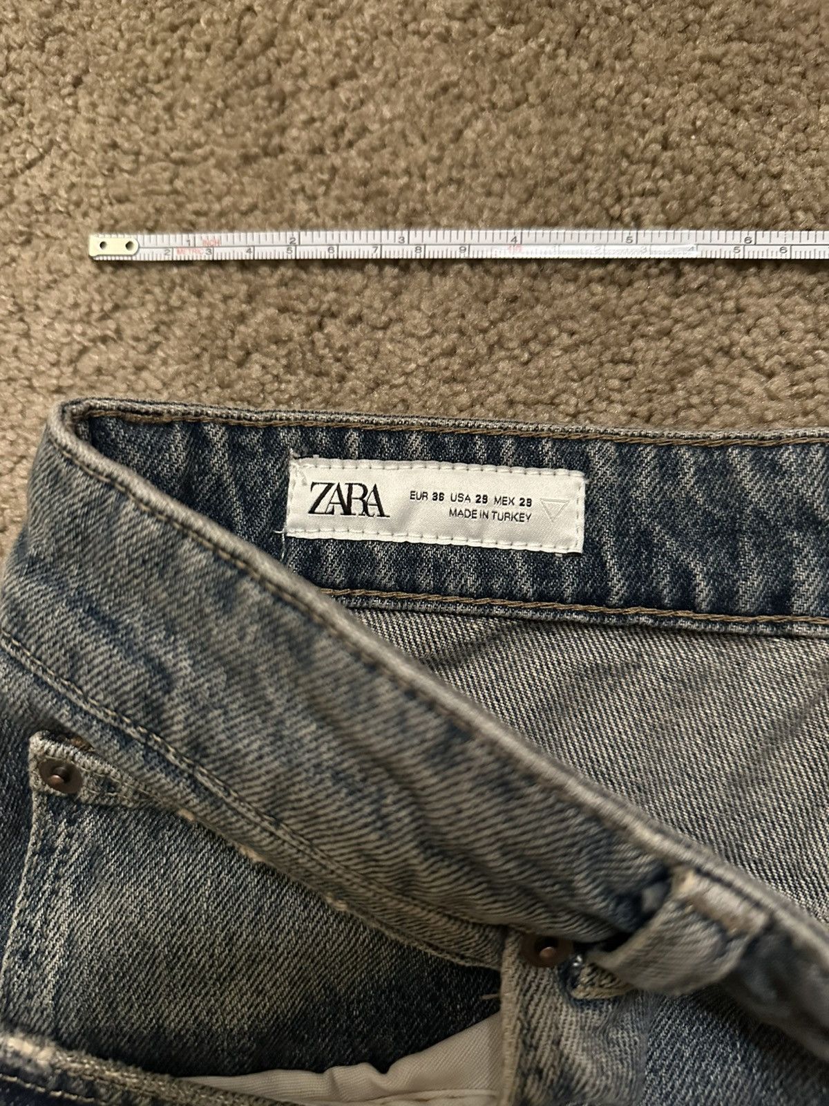 Zara Zara Men’s Extra Wide Leg High Waisted Jeans Long Legs 28 Size US 29 - 4 Thumbnail