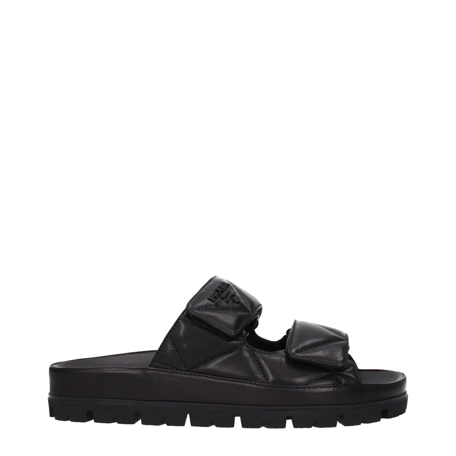Prada ob1o1e1124 Leather Slippers in Black Size US 5.5 / IT 35.5 - 1 Thumbnail