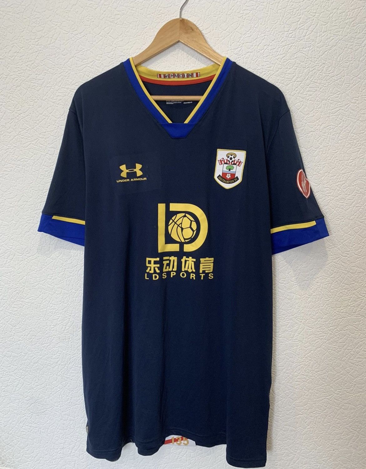 Under Armour SOUTHAMPTON UNDER ARMOUR 2020/2021 HOME KIT SOCCER JERSEY Size US XXL / EU 58 / 5 - 1 Thumbnail