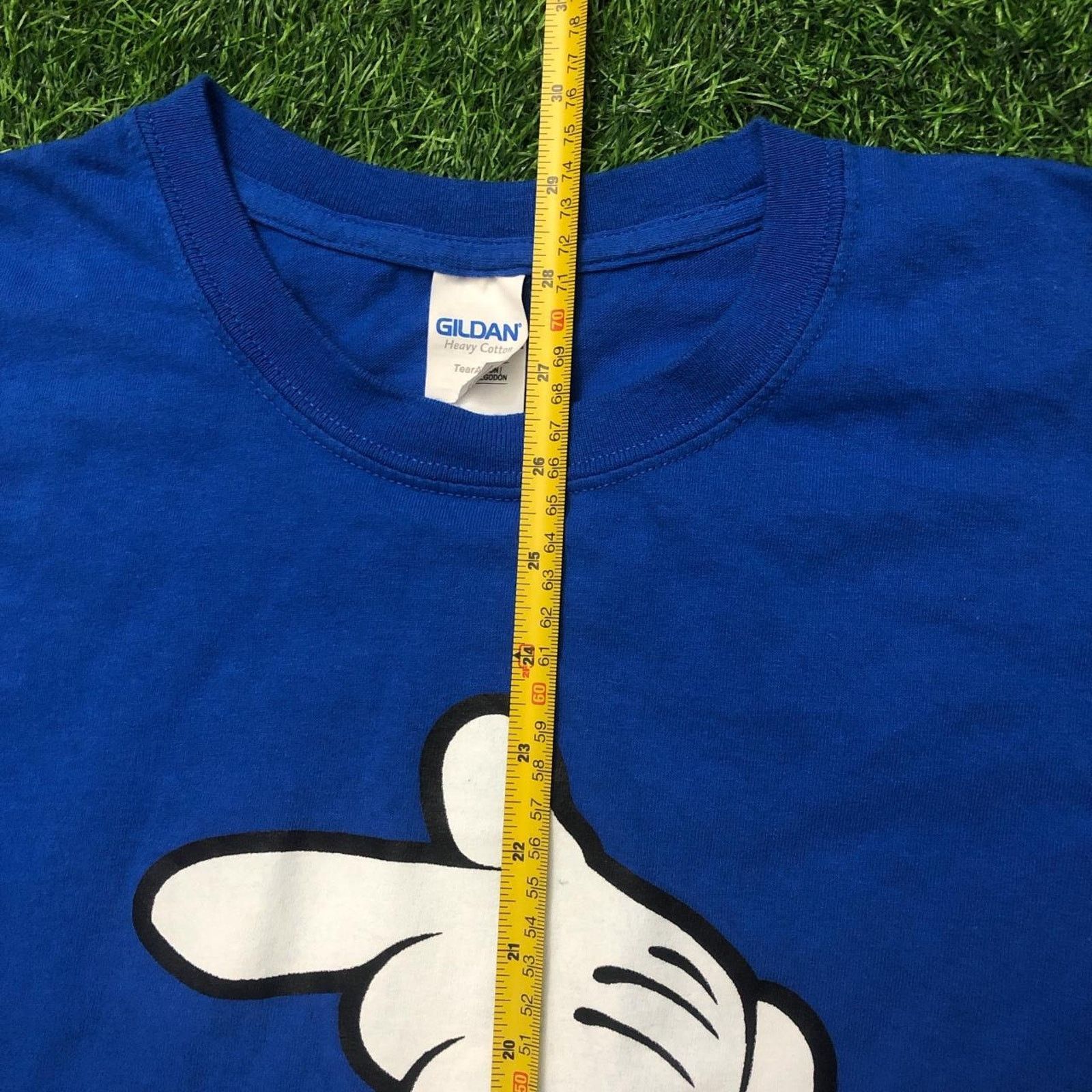 Gildan Blue ‘He’s Mine’ St. Kitts, WI Pointing Finger Graphic Tee Size US S / EU 44-46 / 1 - 4 Thumbnail