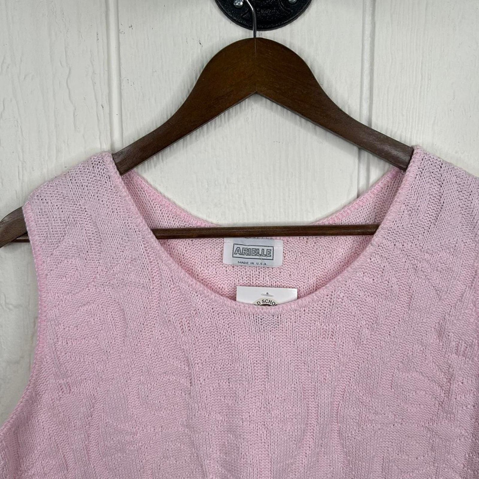 Other Vintage 80's Pink Knit Short Sleeve Sweater Large Size L / US 10 / IT 46 - 4 Thumbnail