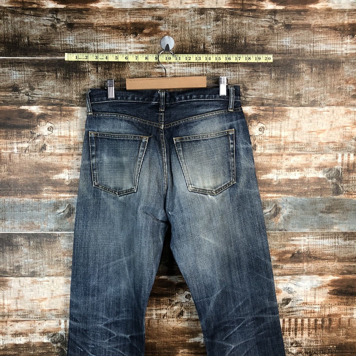 Japanese Brand Uniqlo Blue faded Distressed Denim Pants #A1396 Size US 30 / EU 46 - 16 Thumbnail