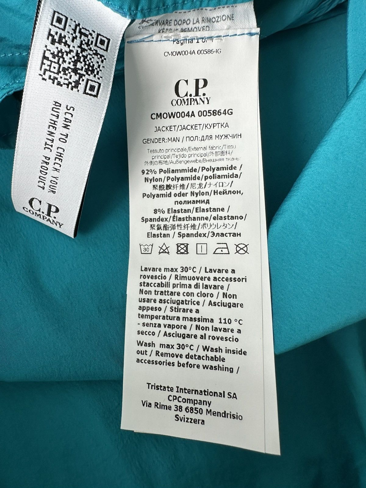 C.P. Company C.P Company Nycra-R Bomber Jacket Turquoise Size US XXL / EU 58 / 5 - 9 Thumbnail