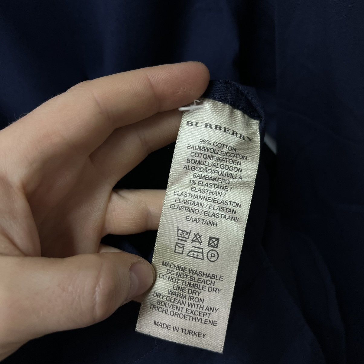 Burberry Burberry Brit shirt navy men’s button up size xl Size US XL / EU 56 / 4 - 11 Thumbnail