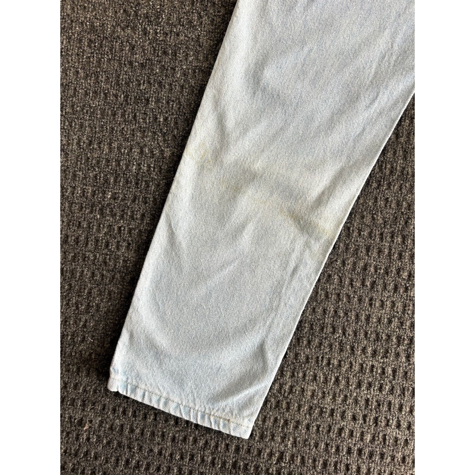 Wrangler VINTAGE Wrangler Jeans 36 x 34 Light Wash USA 96501 Cowboy Rodeo Western Straight Mens 5-Pocket Denim Blue Cotton Jeans Wrangler 96501LW Size US 36 / EU 52 - 7 Thumbnail