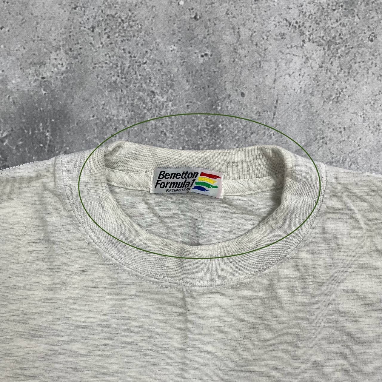 Formula 1 Vintage 90s Benetton Formula One 1 Racing T Shirt Gray L/XL Size US XL / EU 56 / 4 - 4 Thumbnail