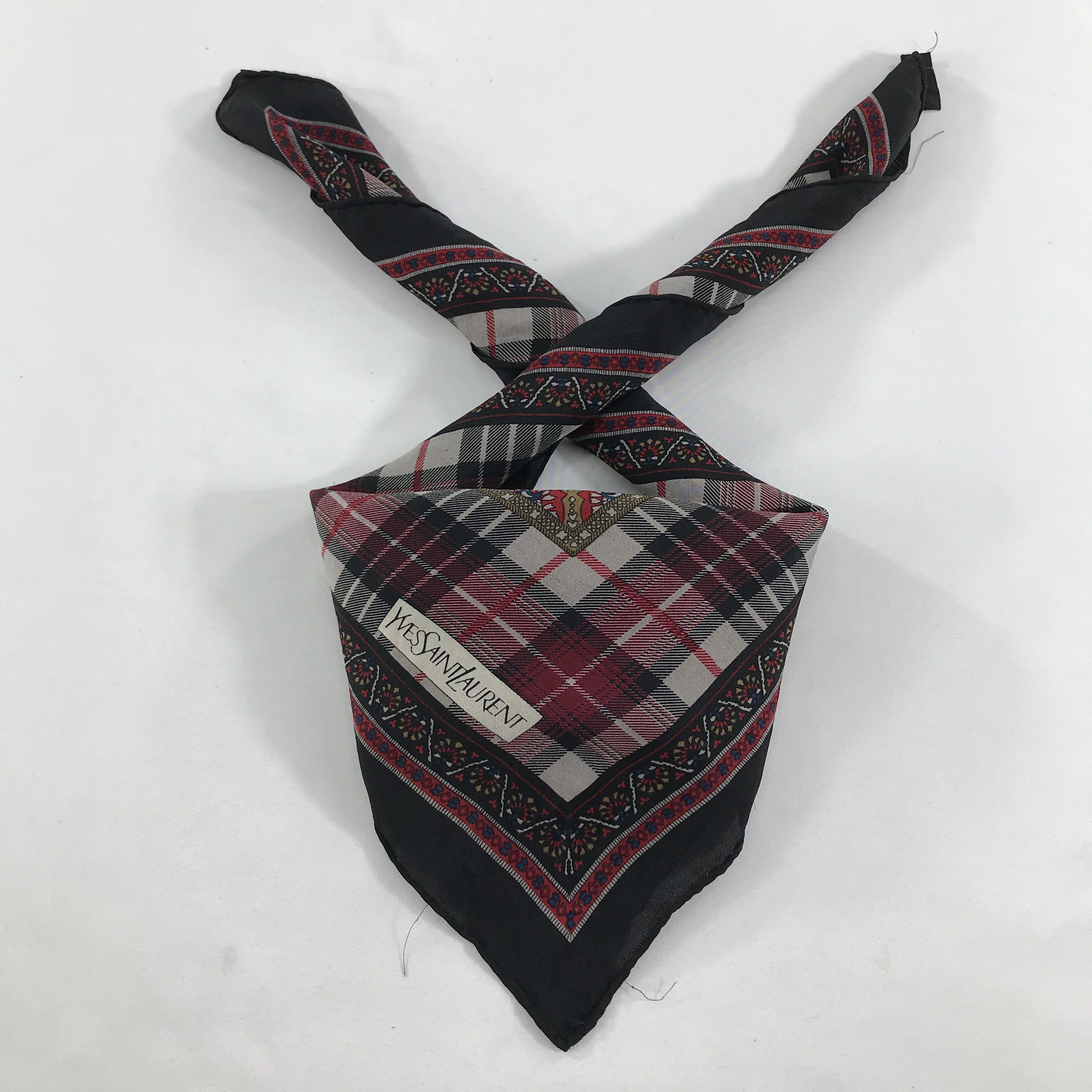Vintage × Yves Saint Laurent Yves Saint Laurent Bandana / Handkerchief/Neckerchief -S1655 Size ONE SIZE - 3 Thumbnail