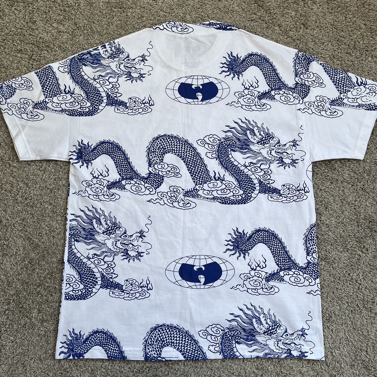 Wu-Tang Clan 🔴Wu-Wear Shirt Size XL Wu-Tang Dragons White Blue Rza Gza Size US XL / EU 56 / 4 - 7 Thumbnail