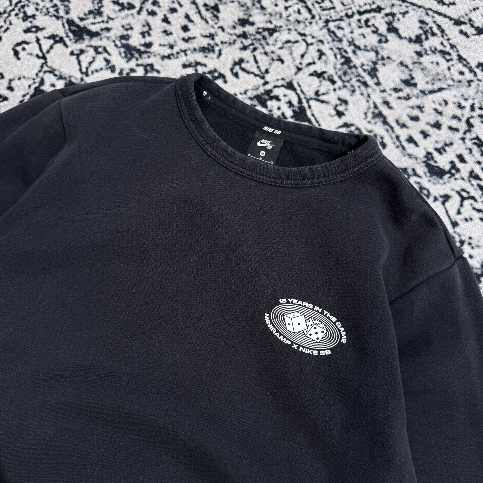 Nike × Vintage Vintage Nike Black Cotton Crewneck Size S Y2K Swoosh Logo Size US S / EU 44-46 / 1 - 5 Thumbnail