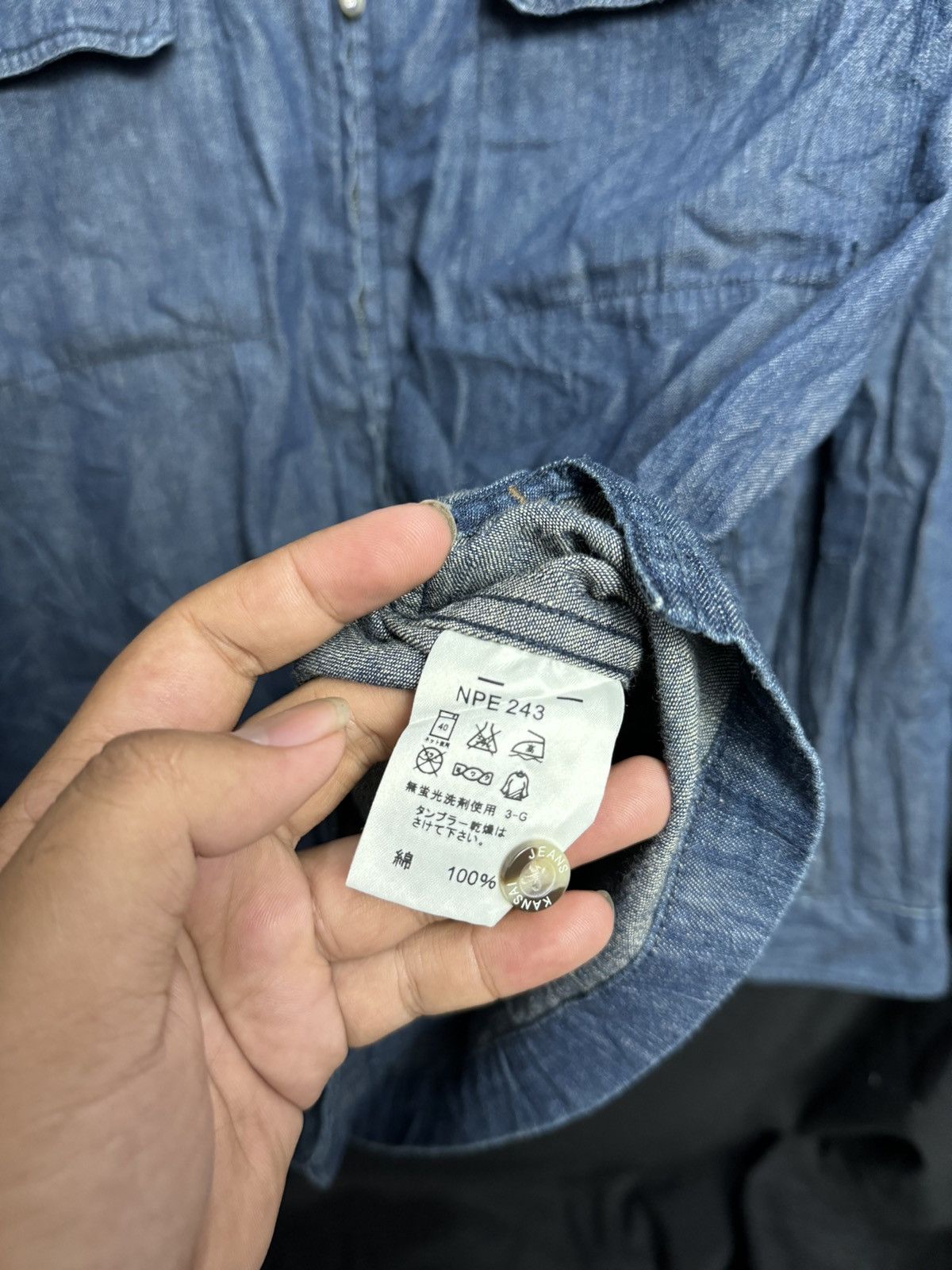 Japanese Brand Japanese Kansai Jeans Denim Zipper Shirt Yohji Yamamoto Size US L / EU 52-54 / 3 - 7 Thumbnail