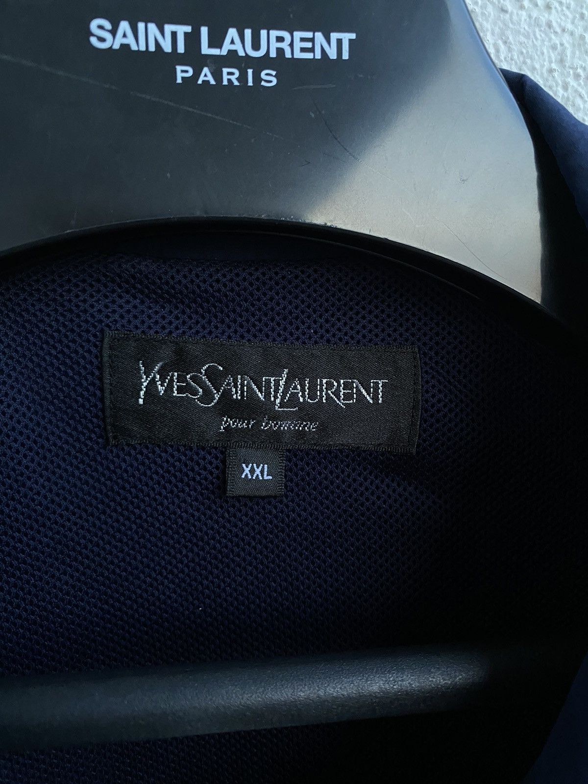 Yves Saint Laurent YSL Jacket YSL Bomber Dark Navy Size US XXL / EU 58 / 5 - 4 Thumbnail