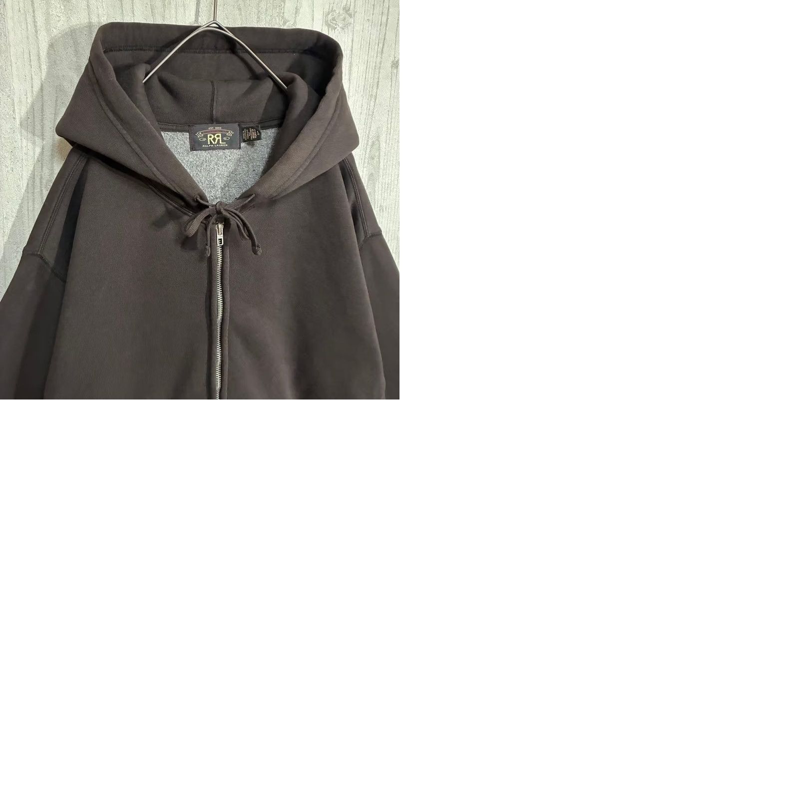 Ralph Lauren RRL RALPH LAUREN Hoodie Men's Side Zip-Up Full Zip Brown Size L Solid casual Used Size US L / EU 52-54 / 3 - 10 Thumbnail