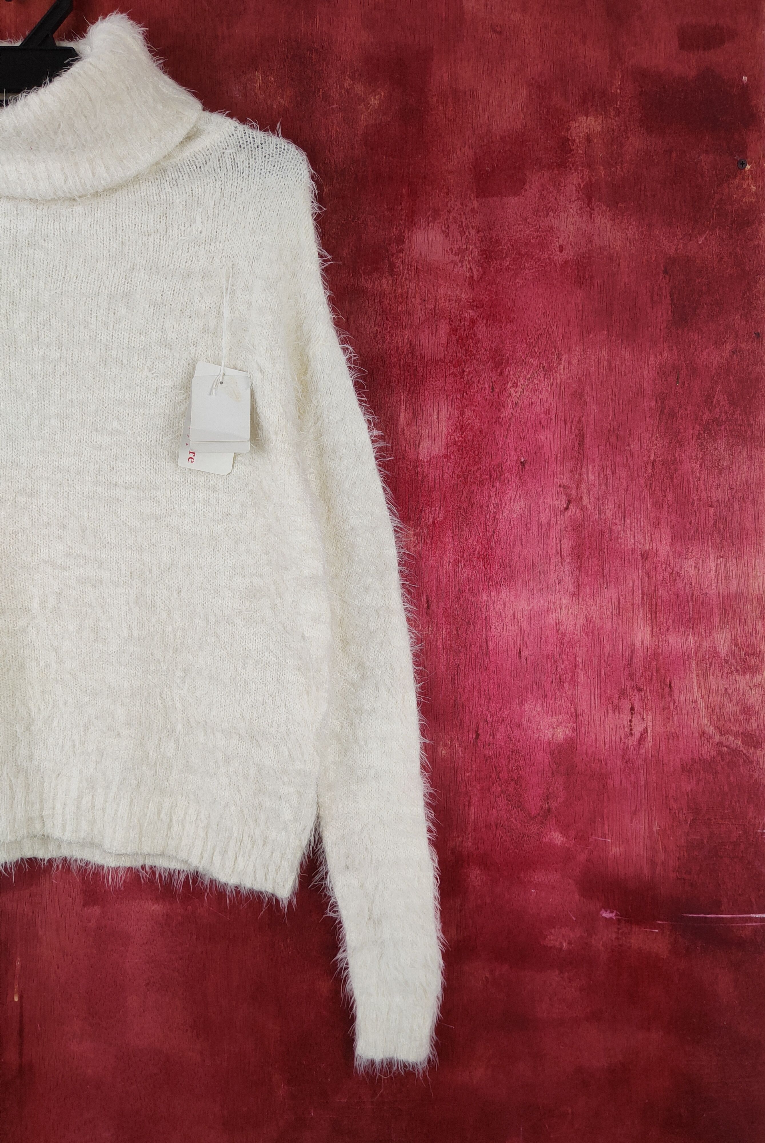 Japanese Brand × Vintage Vintage 💥 Sorridere Ivory Fur Mohair Knitwear Size M / US 6-8 / IT 42-44 - 5 Thumbnail