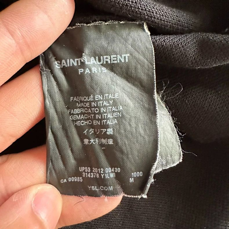 Saint Laurent Paris Saint Laurent Paris Embroidered polo neck short sleeve t-s Size US M / EU 48-50 / 2 - 5 Thumbnail
