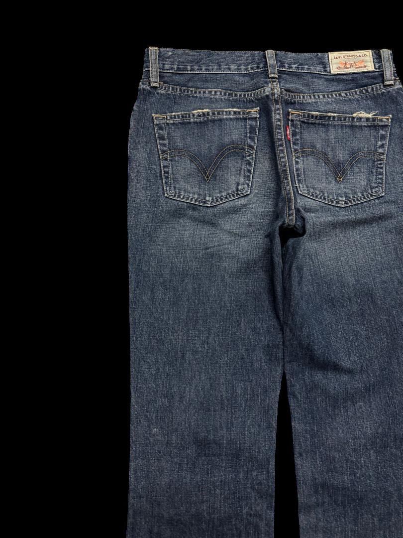 Levi's FLARED 90s Levi’s Bell Bottom Mudwash Distressed Denim Jean Size US 28 / EU 44 - 13 Thumbnail