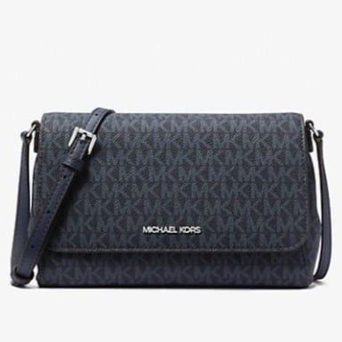Michael Kors Medium Logo Convertible Crossbody Bag Navy