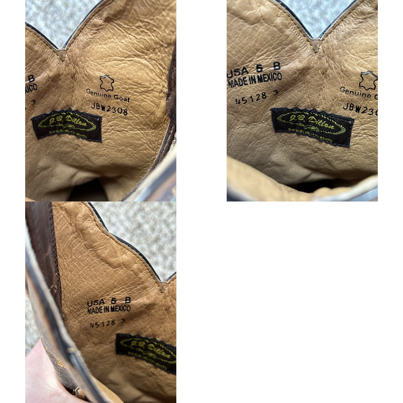 Skin VINTAGE Womens JB Dillon genuine goat skin western boots Size 5 B JBW2308 Size US 5 / IT 35 - 9 Thumbnail
