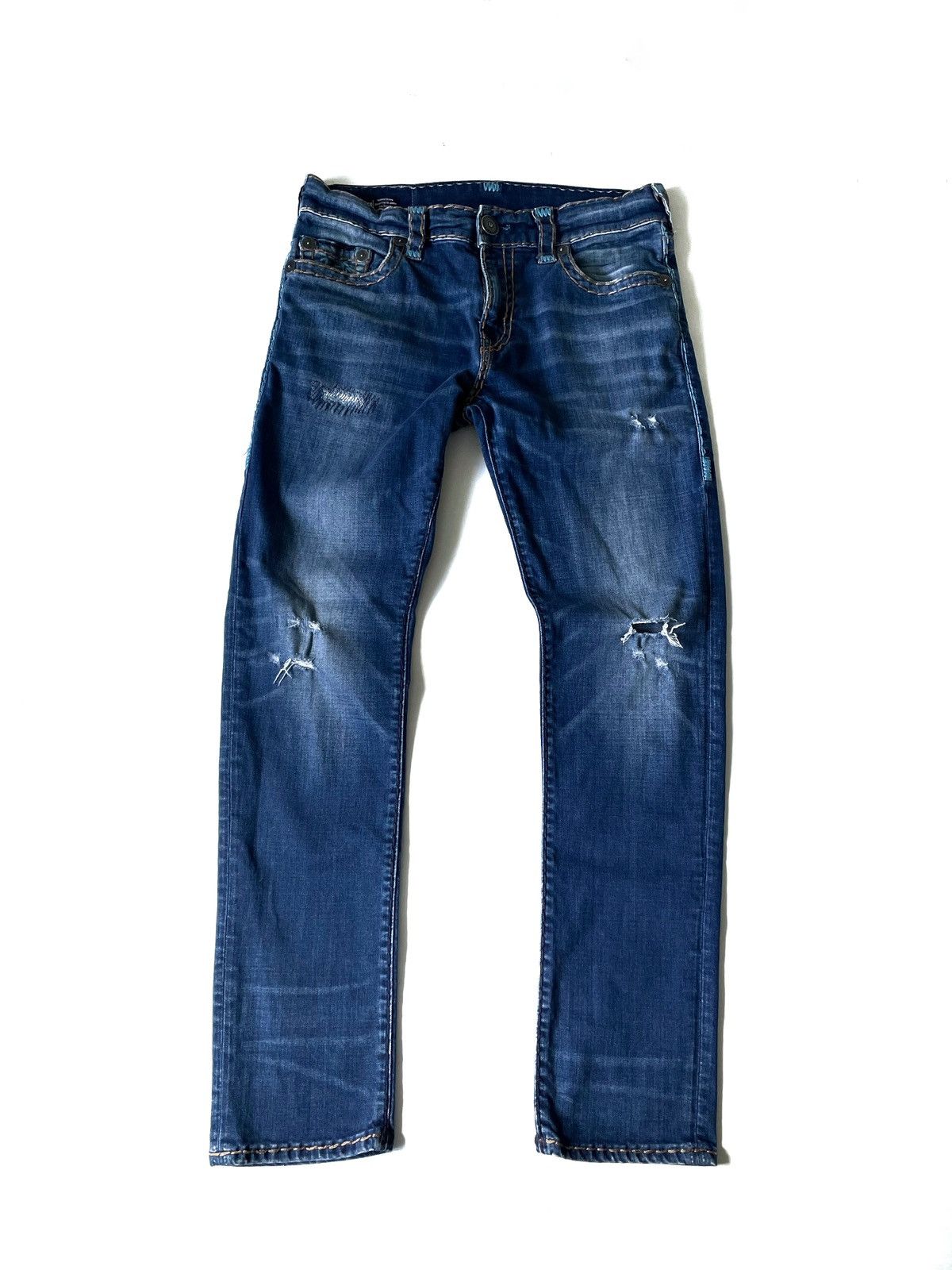 True Religion True Religion Men Blue Jeans Size 32 Super T Relaxed Skinny Size US 32 / EU 48 - 1 Thumbnail