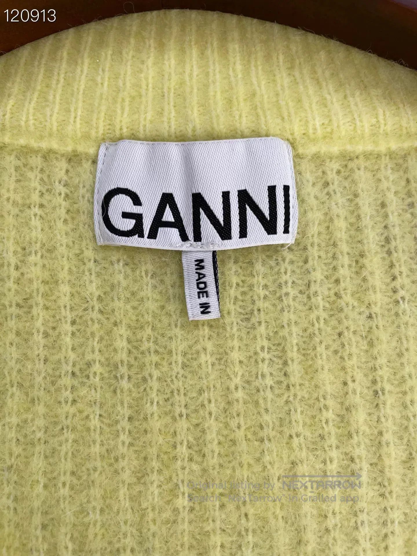 Ganni GANNI Wool Blend Crystal Button Cardigan. Size S / US 4 / IT 40 - 4 Thumbnail