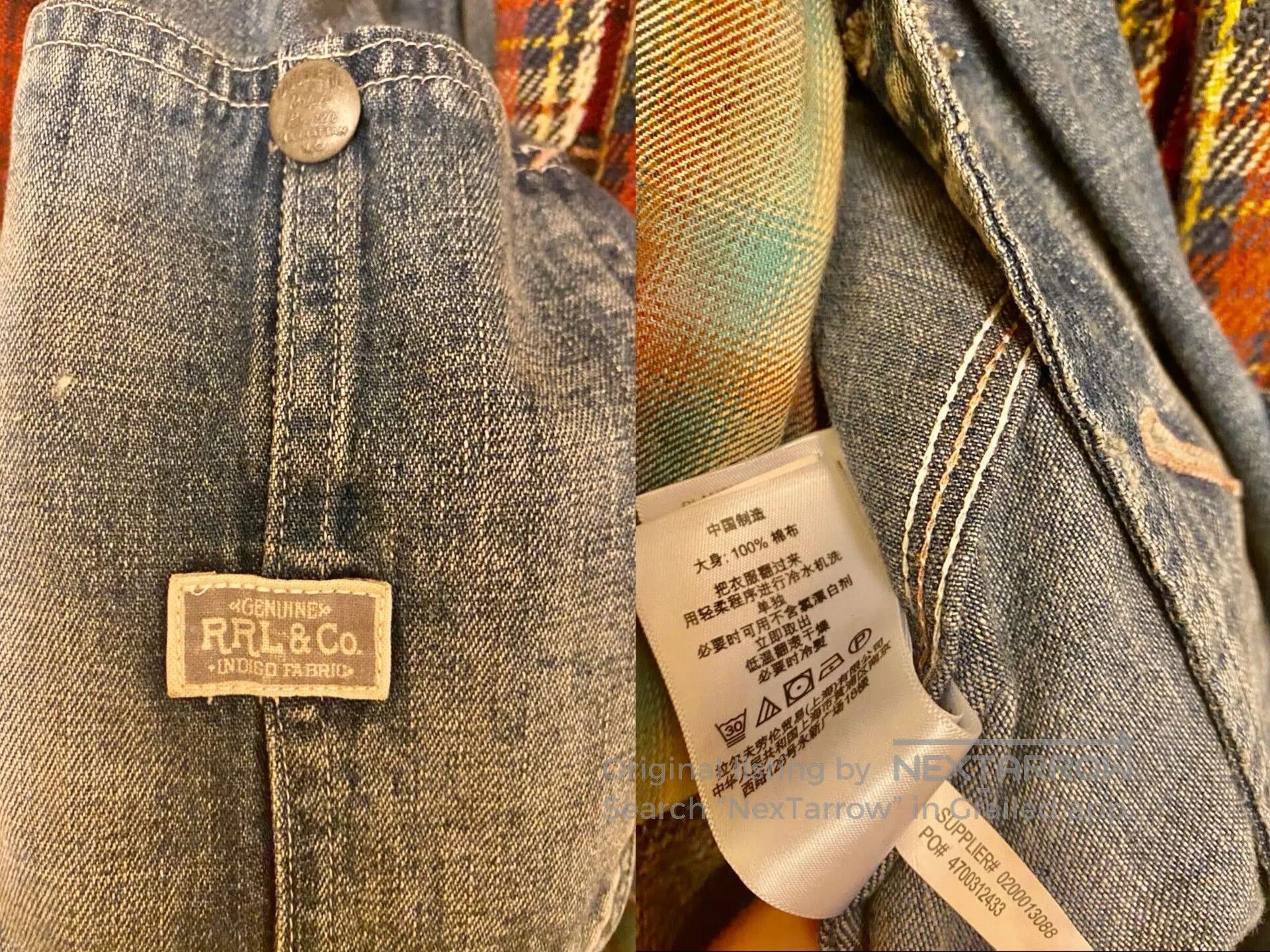 RRL Ralph Lauren 1940s Double RL RRL Denim Jacket. Size US XL / EU 56 / 4 - 9 Thumbnail