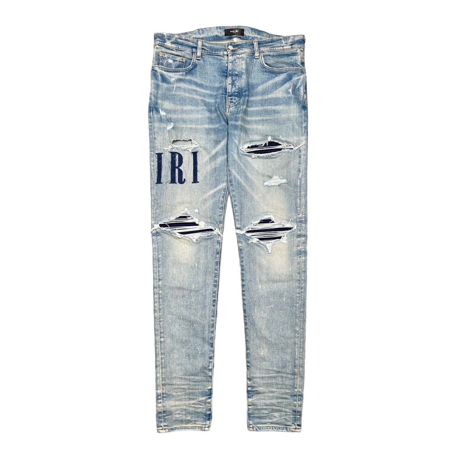 image of Amiri Denim Applique Logo Jeans Clay Indigo, Men's (Size 38)